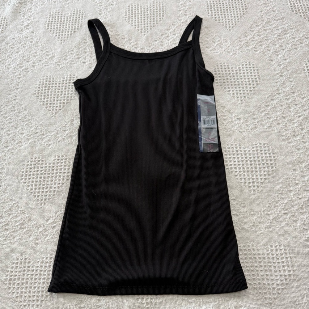 NWT No Boundaries Ribbed Black Tank Top (XS)
